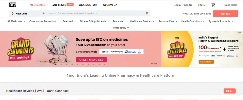 1mg business model of online medicine delivery